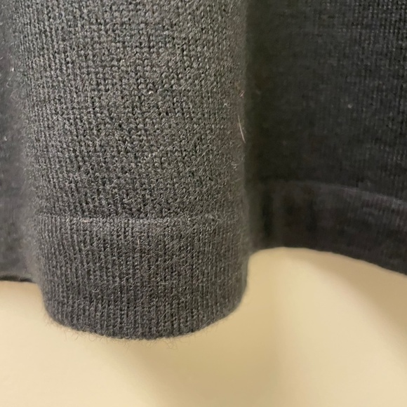 Designer Black Turtleneck Sweater Wool Blend Made in Italy L - Picture 5 of 7